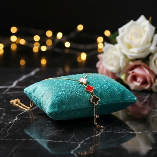 Lucky Trio Clover Pendant Chain - Gold